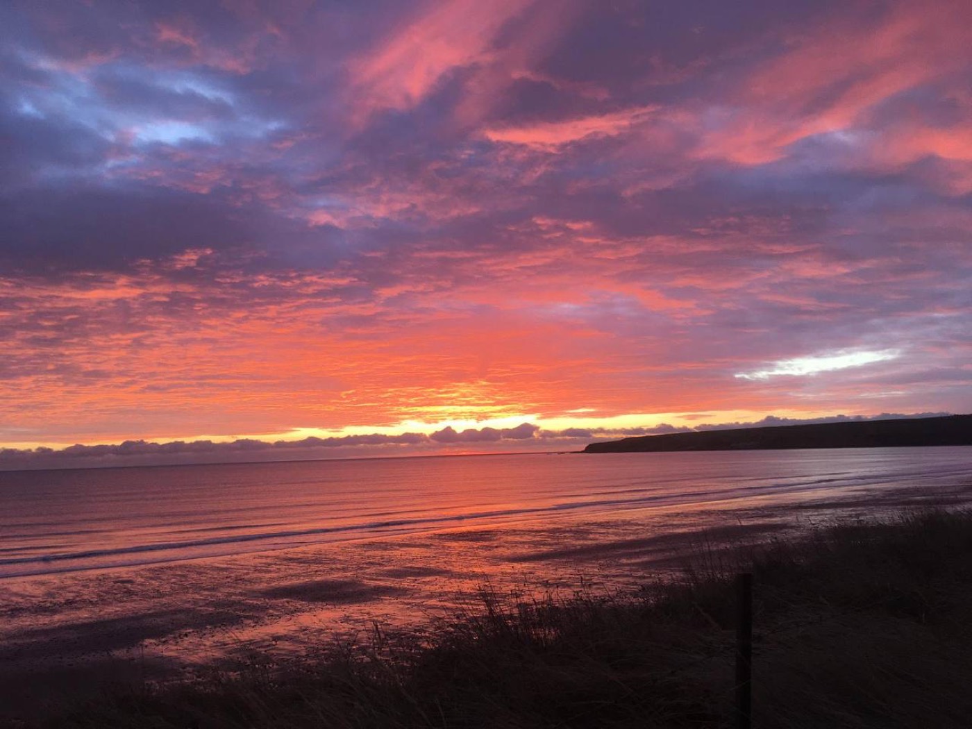 Sunset at Lunan Bay